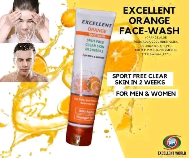 Orange face wash